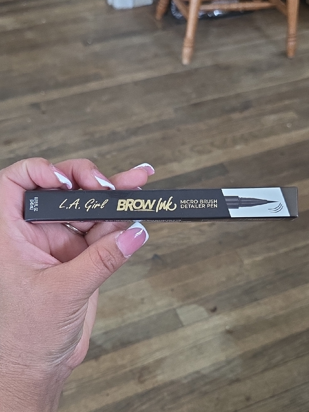 LA Girl Brow Ink Micro Brush Detailer Pen - Black & Gold Packaging